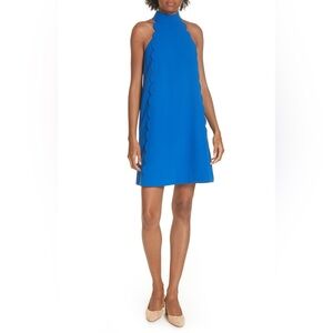 Ted Baker Retro Scallop Detail Torrii Dress in Bright Blue